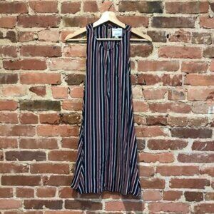 Privacy Please Striped Keyhole Racerback Swing Dress Small